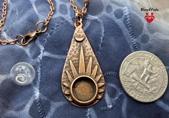 1 Sun and Moon Necklace Kit with 24.5" Coppertone Link Chain (BloodBond) - Last One