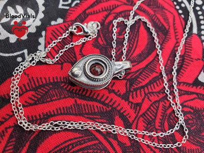 Sterling Planchette BloodVial Pendant Kit with 18" Solid .925 Silver Chain (BloodBond)