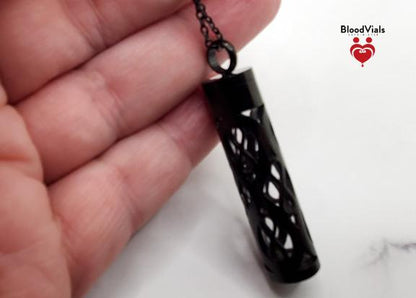 1 Infinity Cylinder BloodVial Kit Pendant Kit Necklace (BloodBond)