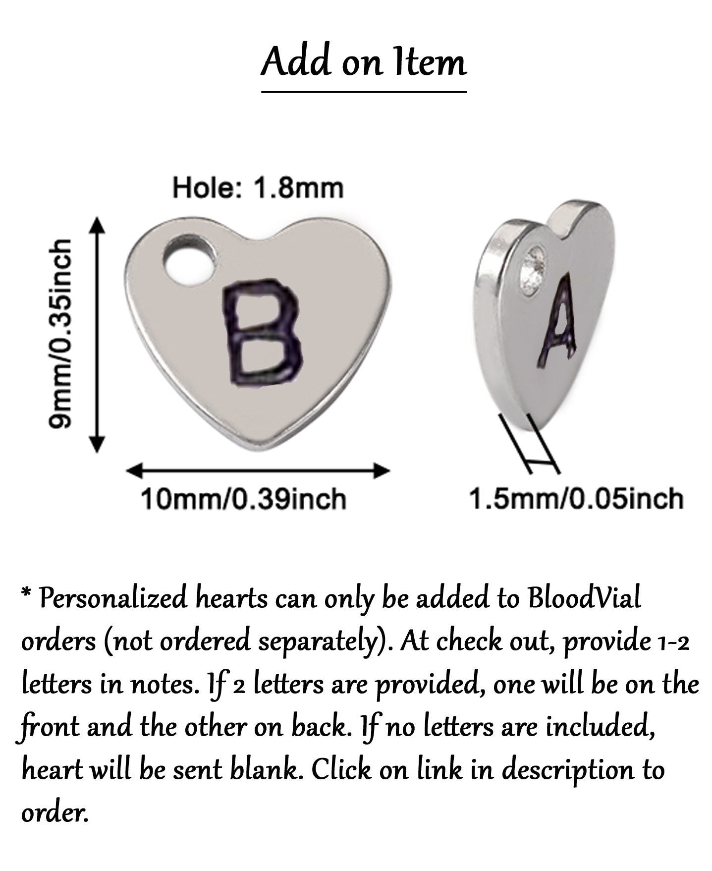 1 Net BloodVial Necklace Kit with 20.5" - 22.5" Adjustable Silvertone Chain (BloodBond)