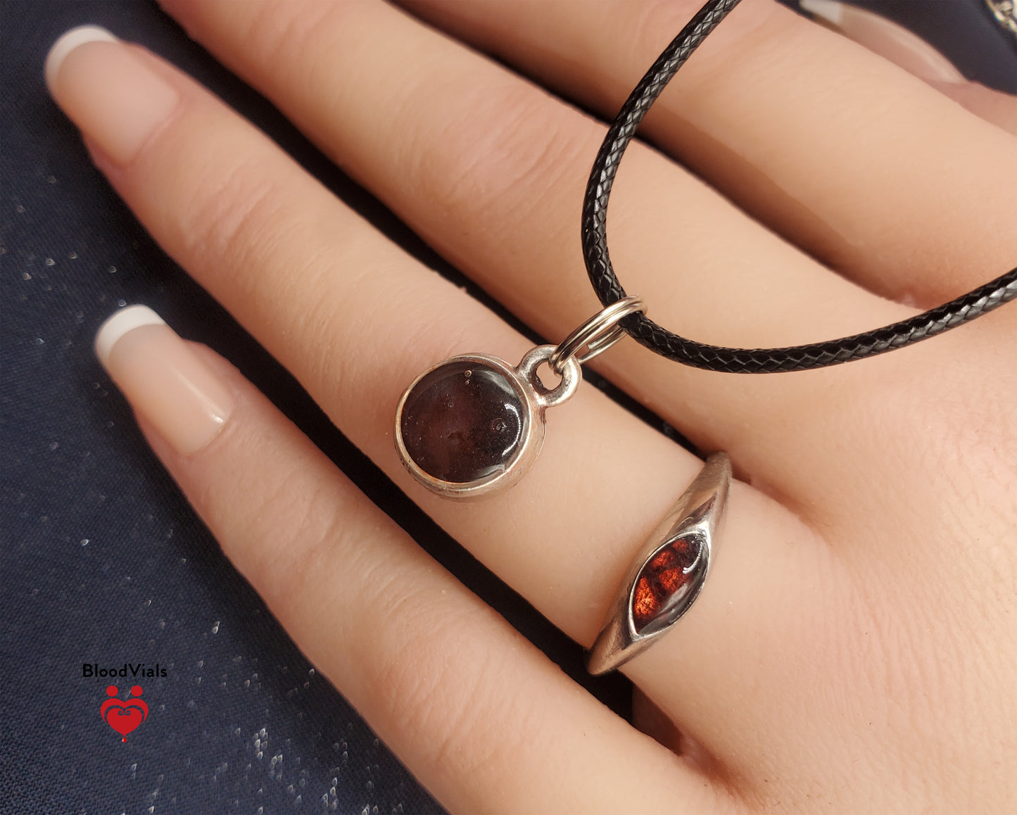 1 Gold Plated .925 Solid Sterling Minimalist BloodVial Ring Epoxy Resin Kit Adjustable 3.5-10.5 Sizes (BloodGem)