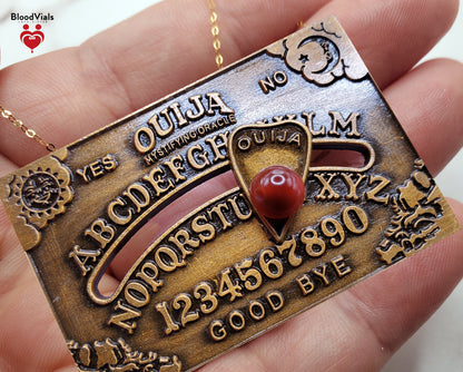 1 Ouija BloodVials Pendant Brooch Necklace Kit with Goldtone Chain (BloodBond)
