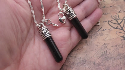 1 Sterling Ornate BloodVial Necklace Kit with Solid .925 Chain Necklace (BloodBond)