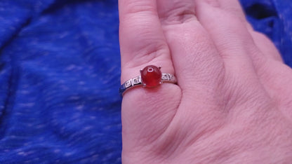 Sterling Art Deco Ring Kit with White Zircons Solid .925 Silver 6.5-11 Adjustable Sizes (BloodBond)