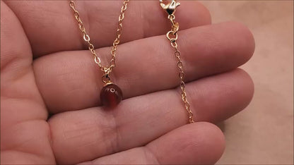 1 Solid 18K Gold Mini Orb Pendant BloodVials Epoxy Resin Necklace Kit with 14K Gold Filled 18" Link Chain (BloodBond)