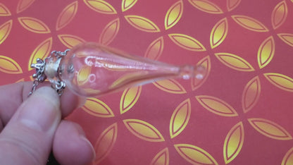 1 Apothecary Bottle BloodVial Pendant Necklace Kit with 25" Silvertone Stainless Steel Chain (BloodBond)