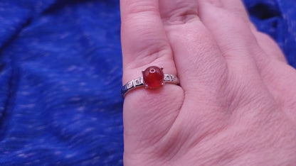 Sterling Art Deco Ring Kit with White Zircons Solid .925 Silver 6.5-11 Adjustable Sizes (BloodBond)